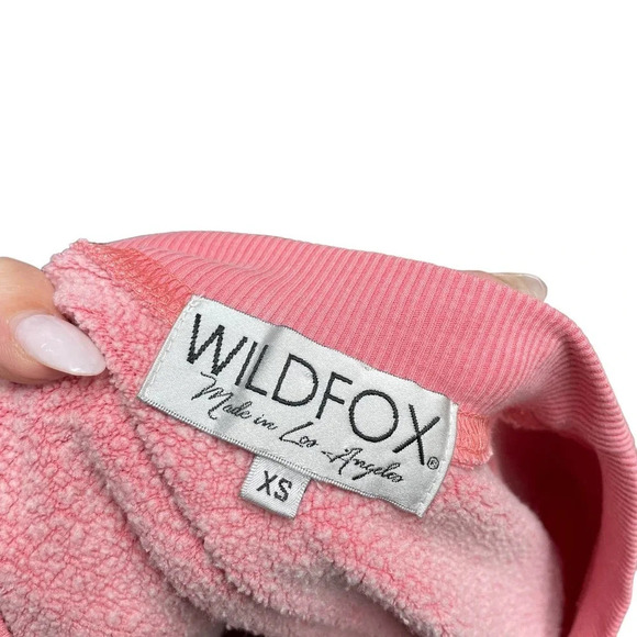 Wildfox Lip Service Sweatshirt Pigment Red Pink Black‎ Size XS - Picture 8 of 8